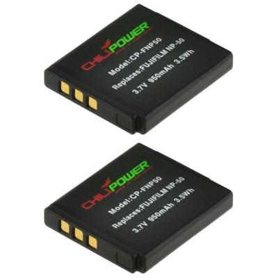 ChiliPower NP-50 accu voor Fujifilm - 950mAh - 2-Pack