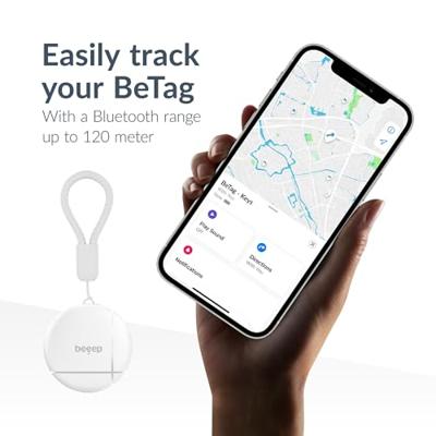 Beeep BeTag Find My Tracker White & Keychain White - 3 pack