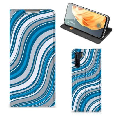 OPPO Reno3 | A91 | Hoesje met Magneet | Waves Blue