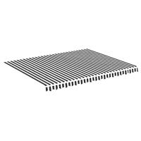 VidaXL Vervangingsdoek voor luifel 4,5x3,5 m antracietkleurig en wit - thumbnail