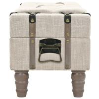 Opbergbankje 111x34x37 cm massief hout en staal - thumbnail