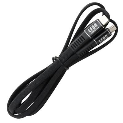 Leba Innovation USB-laadkabel USB-C stekker, USB-C stekker 1.20 m Zwart NCABLE-LE-UC-UC-1.2M