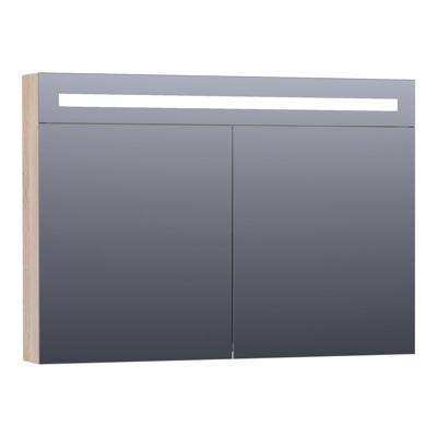 Brauer Promise Deluxe Spiegelkast - 100 cm - met Directe Verlichting - 2 Dubbelzijdige Spiegeldeuren - Sunlit