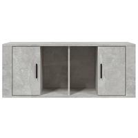 Tv-meubel 100x35x40 cm bewerkt hout betongrijs - thumbnail