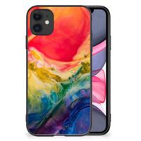Kleurrijke Telefoonhoesje iPhone 11 Watercolor Dark - thumbnail