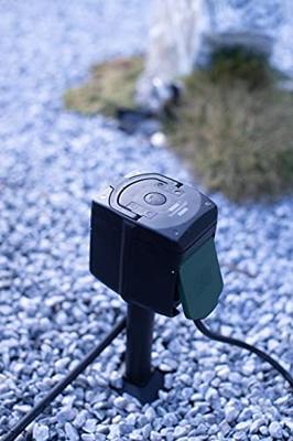 Brennenstuhl brennenstuhl®Connect WIFI garden socket with earth spike and mounting plate IP44 2-voudig 10m - 1154540601 - thumbnail