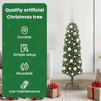 VidaXL Kunstkerstboom groen 120 cm pvc en staal en kunststof - thumbnail