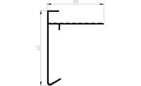 Daktrim 60mm hoog, 45mm breed (2.5mtr) - thumbnail