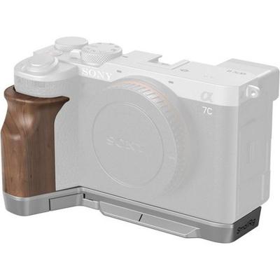 SmallRig 4796B L-Shape Mount Plate with Wooden Handle for Sony Alpha 7C II / Alpha 7CR