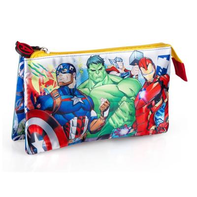 Jim Jam Etui avenger pennenetui 3 vakken met 2 ritsen Jim Jam Etui avenger pennenetui 3 vakken met 2 ritsen