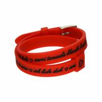 Armband Dames il mezzometro I LOVE YOU SILVER - SILICONE BRACELET - thumbnail
