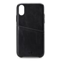Senza Pure Leather Cover with Card Slot Apple iPhone Xs Max Deep Black - thumbnail