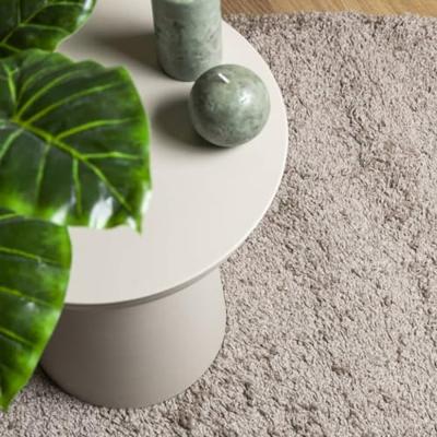 VidaXL Vloerkleed pamplona shaggy hoogpolig modern 160x160 cm beige - thumbnail