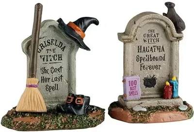 Lemax witch tombstones accessoire Spooky Town 2025