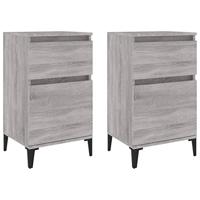 Nachtkastjes 2 st 40x35x70 cm bewerkt hout grijs sonoma eiken - thumbnail
