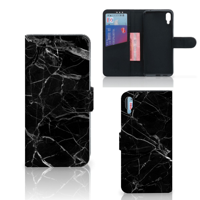 Sony Xperia L3 Bookcase Marmer Zwart - Origineel Cadeau Vader - thumbnail