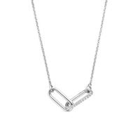 TI SENTO-Milano 3966ZI Ketting Ovaal zilver-zirconia 38-48 cm - thumbnail