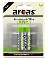 Battery Sales Europe Oplaadbare batterijen arcas rechargeable nimh aa/hr6 800mah, 2st. - thumbnail