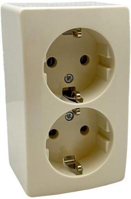 Peha Opbouw stopcontact RA PEHA dubbel creme - 4678990