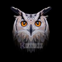 Afbeelding op acrylglas - Uil, digitaal - thumbnail