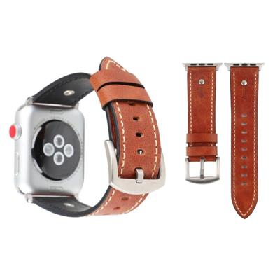 Crowe Star textuur lederen pols horloge Band reliëf voor Apple Watch serie 3 & 2 & 1 42mm (donkerbruin) Crowe Star textuur lederen pols horloge Band reliëf voor Apple Watch serie 3 & 2 & 1 42mm (donkerbruin)