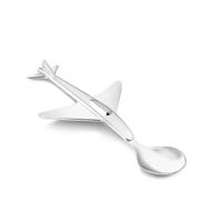 ZILVERSTAD - Kinderartikelen - Kinderlepel Vliegtuig verzilverd - thumbnail