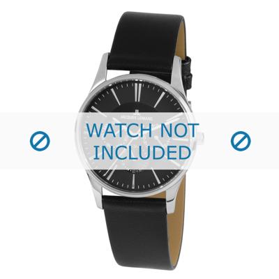 Jacques Lemans horlogeband 1-1929A Leder Zwart