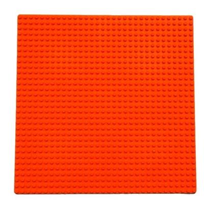 32 * 32 kleine deeltje DIY Building Block bodemplaat 25.5 * 25.5 cm bouwsteen muur accessoires speelgoed voor kinderen (oranje)