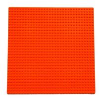 32 * 32 kleine deeltje DIY Building Block bodemplaat 25.5 * 25.5 cm bouwsteen muur accessoires speelgoed voor kinderen (oranje) - thumbnail