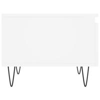 Salontafels 2 st 50x46x35 cm bewerkt hout wit - thumbnail