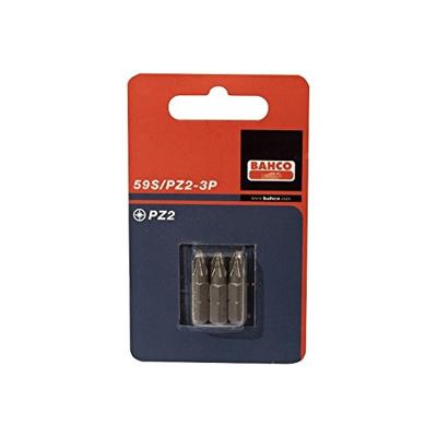 Bahco x3 bits pz3 25mm 1/4" dr standard | 59S/PZ3-3P Bahco x3 bits pz3 25mm 1/4" dr standard | 59S/PZ3-3P