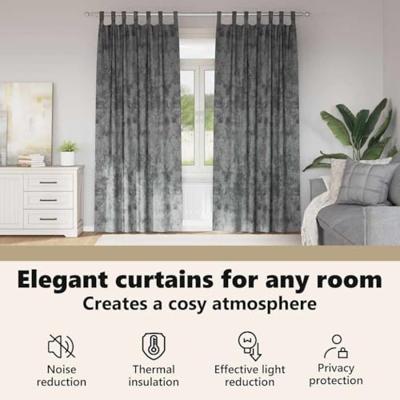 VidaXL Velvet gordijnen met gordijnen 2 pcs grijs 260 x 140 cm fluweel