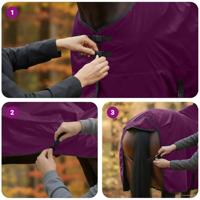 VidaXL Paardendeken donkergroen en zwart 75 cm polyester - thumbnail