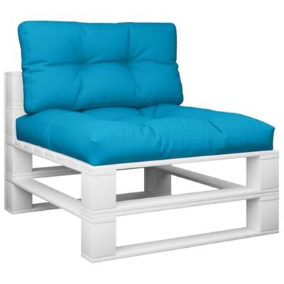 VidaXL Palletkussens 2 st stof lichtblauw