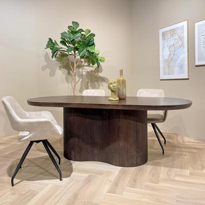 Sohome Ovale Eettafel 'Sadey' Mangohout, 250 x 110cm, kleur Bruin Sohome Ovale Eettafel 'Sadey' Mangohout, 250 x 110cm, kleur Bruin