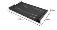 Digitus DN-19 TRAY-1-SW 19 inch Apparaatbodem voor patchkast 1 HE Vast inbouw Geschikt voor kastdiepte: vanaf 450 mm Zwart - thumbnail