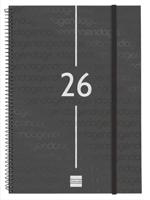 Agenda Finocam YEAR Zwart A4 21 x 29,7 cm 2026 - thumbnail