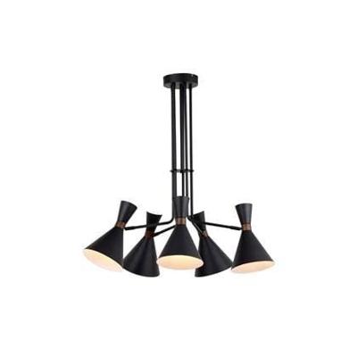 Light & Living Hanglamp 'Hoodies' 5-Lamps, kleur Mat Zwart