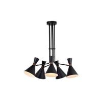 Light & Living Hanglamp 'Hoodies' 5-Lamps, kleur Mat Zwart - thumbnail