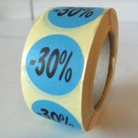 Etiket blauw 27mm -30% 500/rol - thumbnail