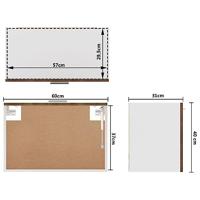 Wandkast hangend 60x31x40 cm bewerkt hout bruineikenkleurig - thumbnail
