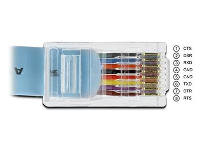 Delock 63341 VGA / RJ45 Adapter [1x D-sub bus 9-polig - 1x RJ45-stekker] Blauw 1.00 m