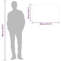 Spatschermen keuken 2 st 80x50 cm gehard glas wit - thumbnail