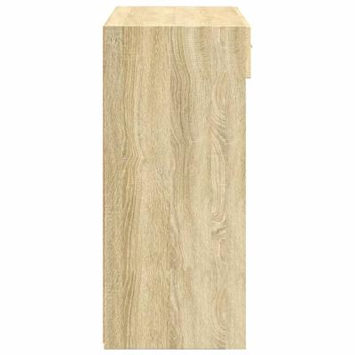 Dressoir 80x42,5x93 cm bewerkt hout sonoma eikenkleurig