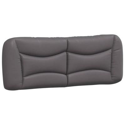 Bed met matras kunstleer grijs 120x200 cm - thumbnail