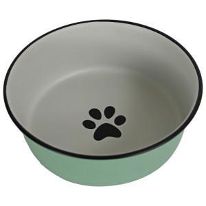 RVS eetbak mintgroen voor hond en kat 16 cm