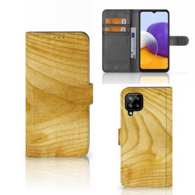 Samsung Galaxy A22 4G | M22 | Book Style Case | Licht Hout