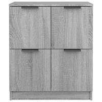 Dressoir 60x30x70 cm bewerkt hout grijs sonoma eiken - thumbnail