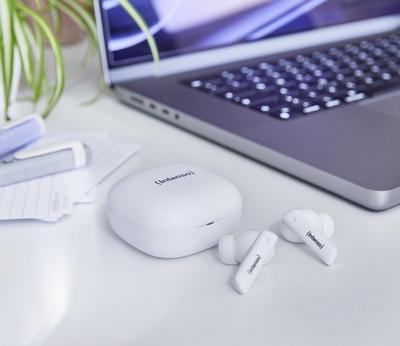 Intenso Buds Pro T502HAE weiß In Ear oordopjes Bluetooth Wit Noise Cancelling Waterafstotend Mobiele telefoon Intenso Buds Pro T502HAE weiß In Ear oordopjes Bluetooth Wit Noise Cancelling Waterafstotend Mobiele telefoon