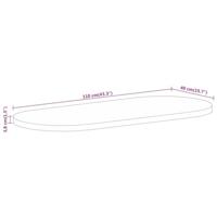 Tafelblad ovaal 110x40x3,8 cm massief mangohout - thumbnail